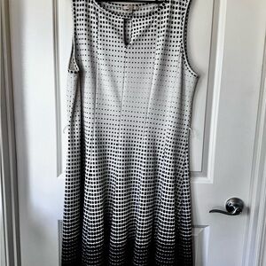 Elegant Black and White Sleeveless Dress